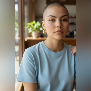 Madden NYC goldtone shrimp-style hoop earrings